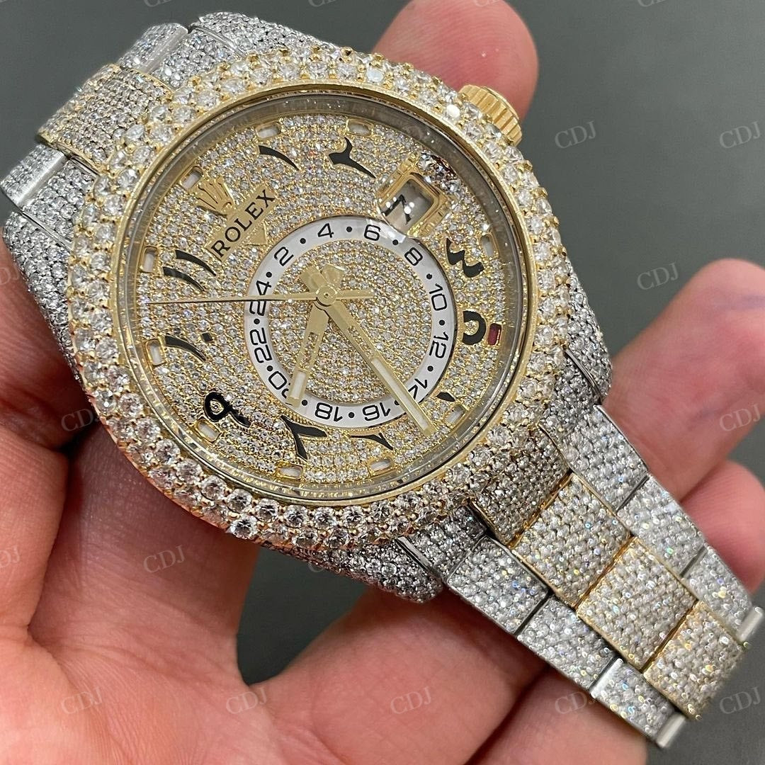 Rolex Sky Dweller Two Tone Diamond Wrist Watch  customdiamjewel   