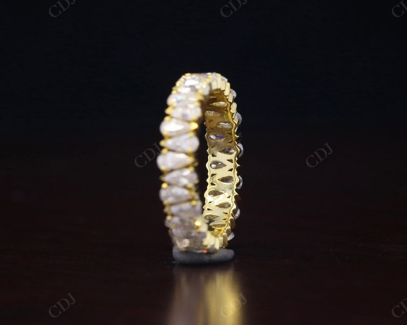 Alternative 6.40CTW Pear Lab Grown Diamond Full Eternity Wedding Band  customdiamjewel   