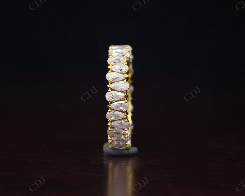 Alternative 6.40CTW Pear Lab Grown Diamond Full Eternity Wedding Band  customdiamjewel   