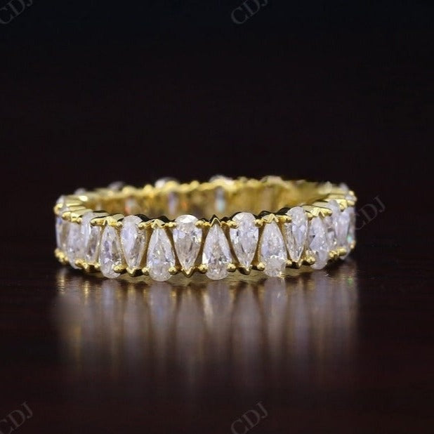 Alternative 6.40CTW Pear Lab Grown Diamond Full Eternity Wedding Band  customdiamjewel   