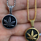 Silver Marijuana Weed Leaf Pendant  customdiamjewel   