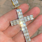 Baguette Iced Out Cross Pendent For Men  customdiamjewel   