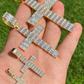 Baguette Iced Out Cross Pendent For Men  customdiamjewel   