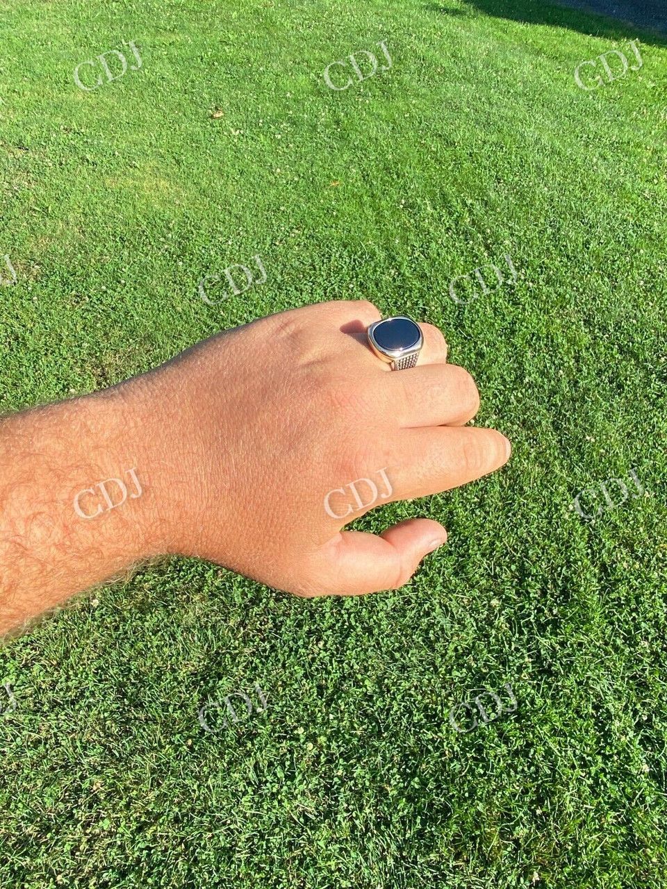 Black Onyx Mens Large Ring  customdiamjewel   