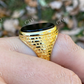 14k Gold Black Onyx Stone Mens Ring  customdiamjewel   