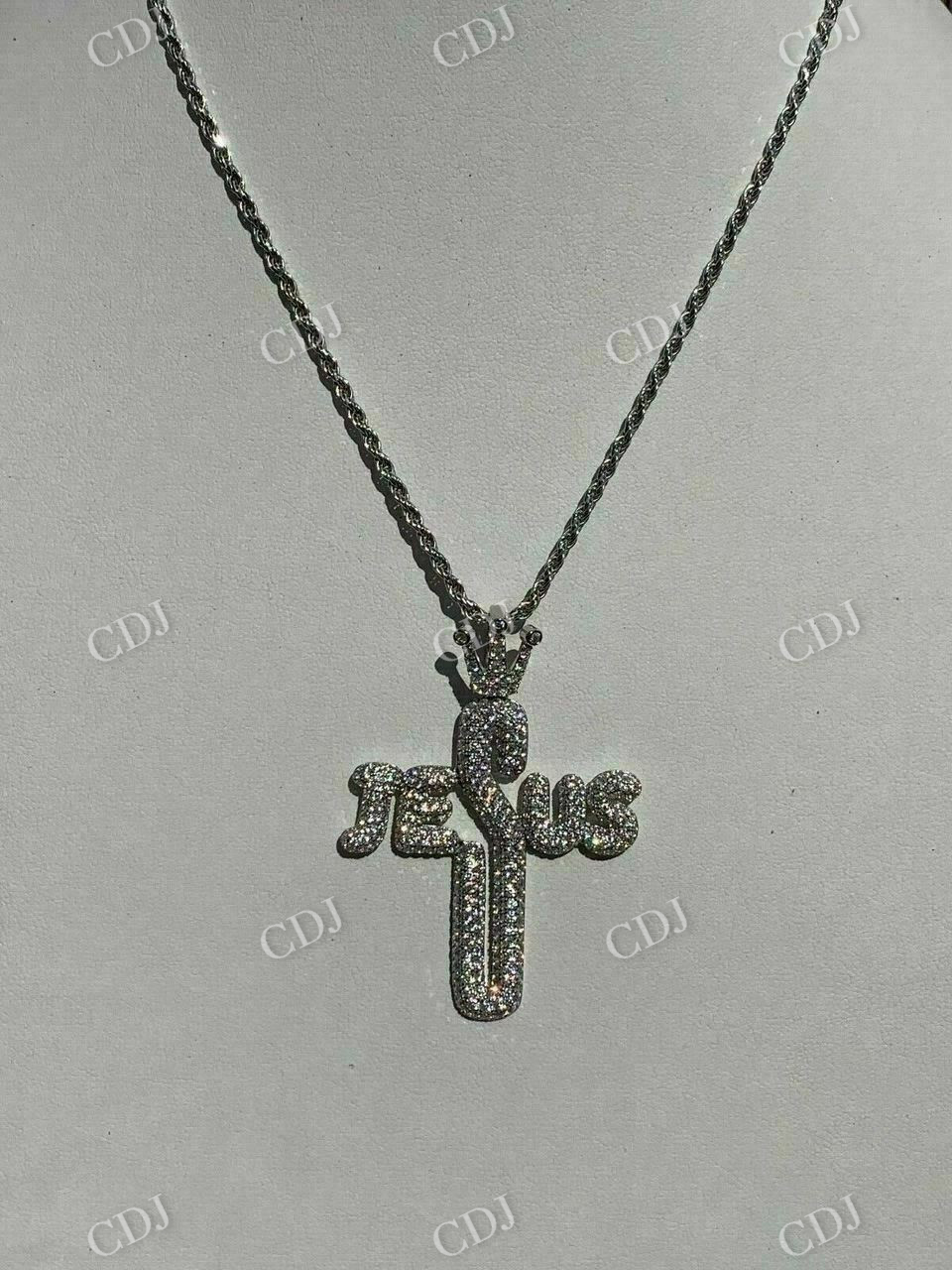 14K Gold Jesus Piece Pendant  customdiamjewel   