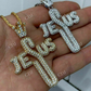 14K Gold Jesus Piece Pendant  customdiamjewel   