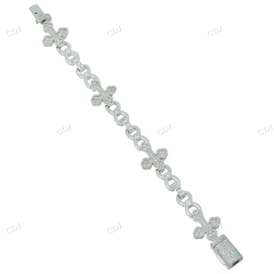 Stylish Infinity Cross Diamond Bracelet hip hop jewelry CustomDiamJewel