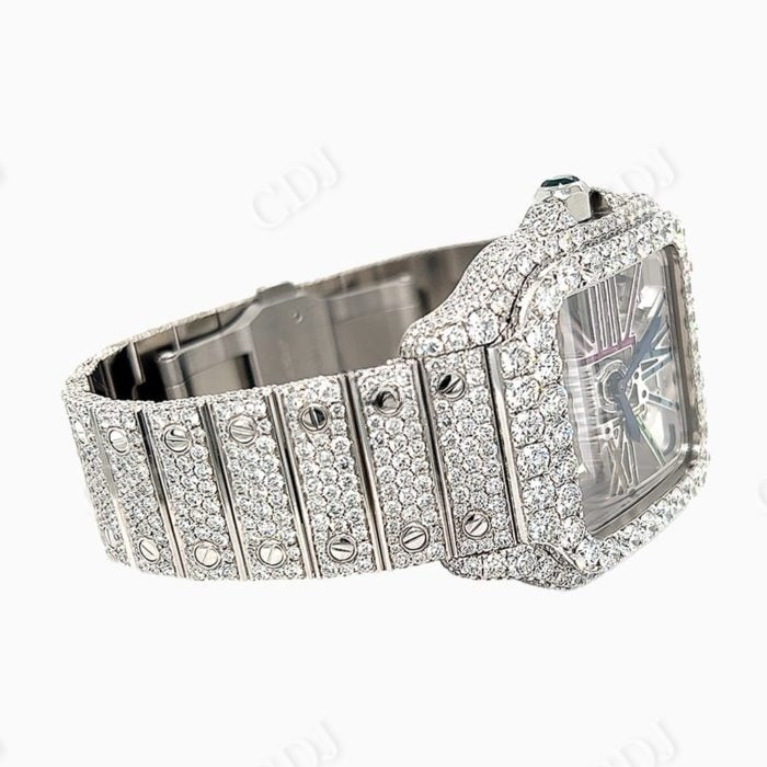 Cartier Skeleton Custom Diamond Watch  customdiamjewel   