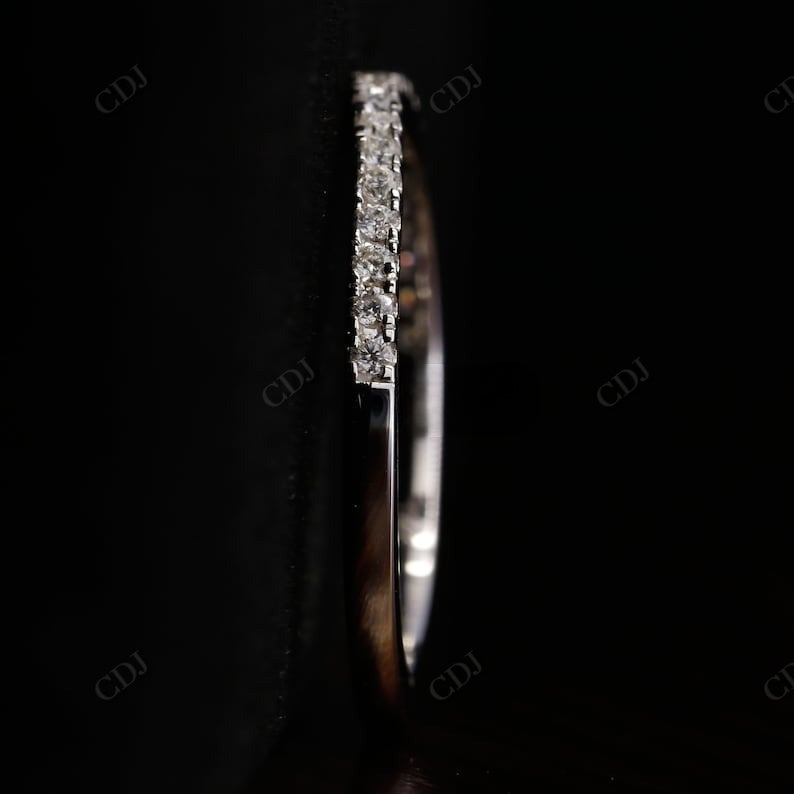 0.60CTW Round Lab Grown Diamond Curved Stacking Wedding Band  customdiamjewel   