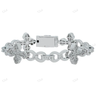 Stylish Infinity Cross Diamond Bracelet hip hop jewelry CustomDiamJewel