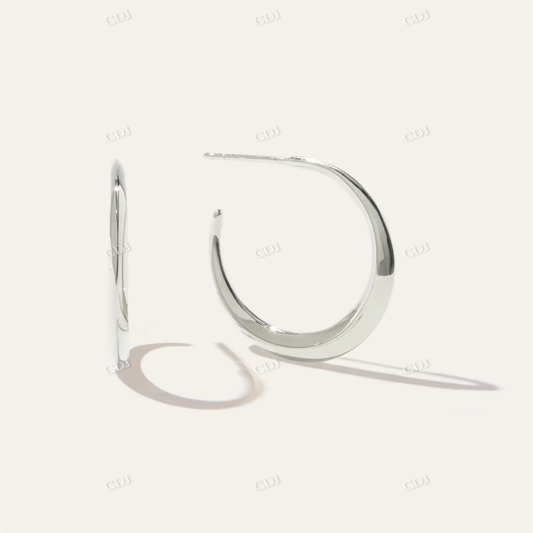 White Gold Barcelona Hoops customdiamjewel