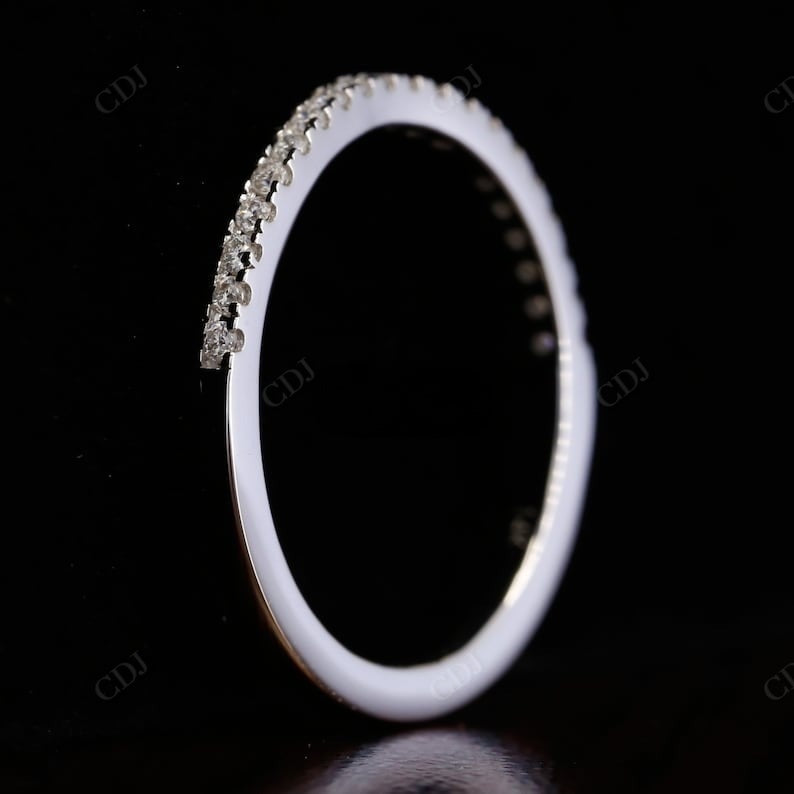 0.60CTW Round Lab Grown Diamond Curved Stacking Wedding Band  customdiamjewel   