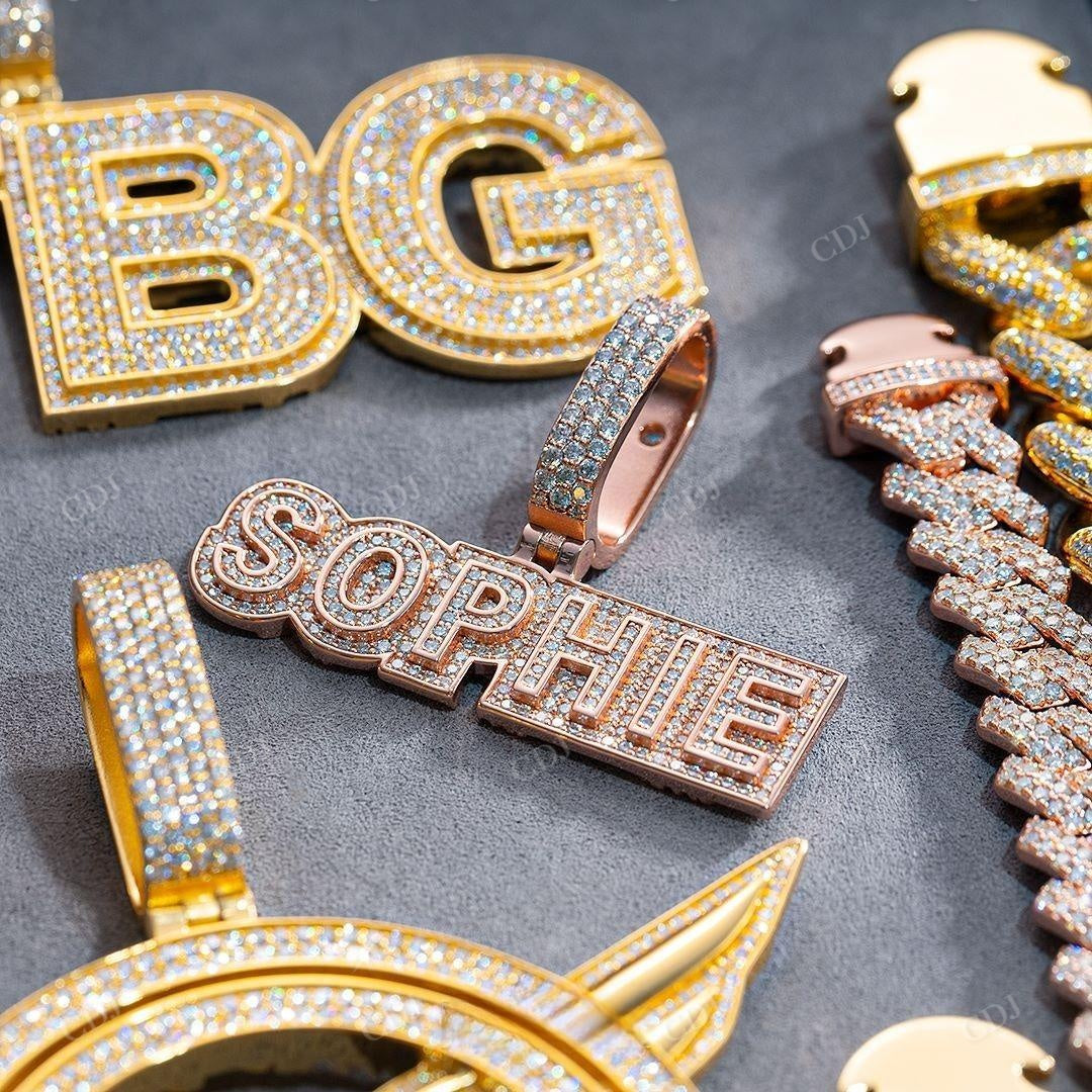 Custom Iced Out Letter Hip Hop Pendant Chain hip hop jewelry customdiamjewel   