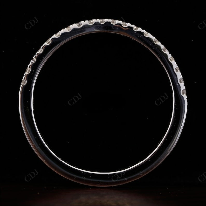 0.60CTW Round Lab Grown Diamond Curved Stacking Wedding Band  customdiamjewel   