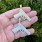 Gold Gun Hip Hop Pendant  customdiamjewel   