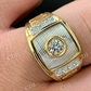 Men's 14K Gold ICY Diamond Ring  customdiamjewel   