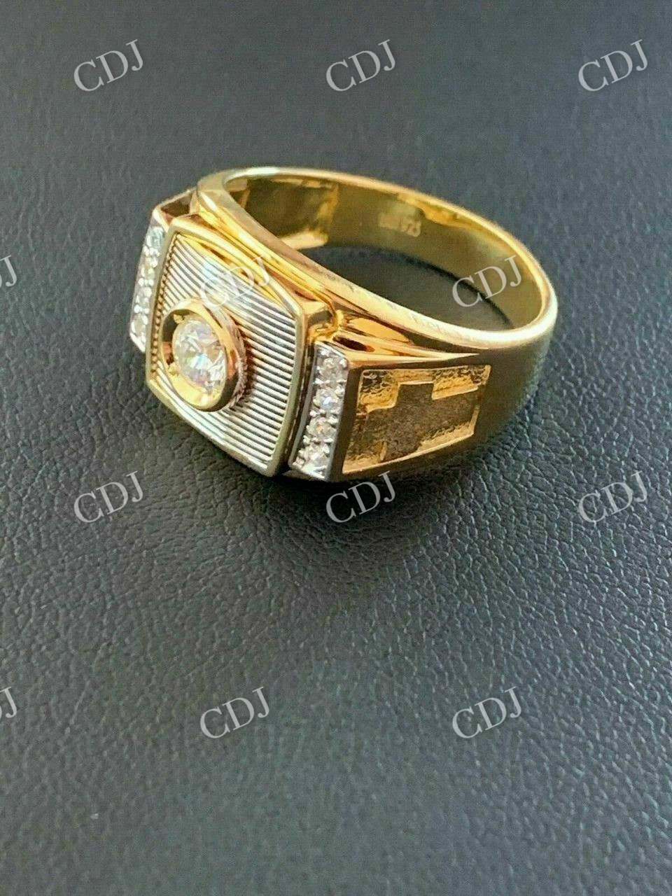 Men's 14K Gold ICY Diamond Ring  customdiamjewel   