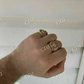 Men's 14K Gold ICY Diamond Ring  customdiamjewel   