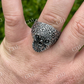 Men's Flower Skull Hip Hop Ring  customdiamjewel   