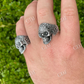 Men's Flower Skull Hip Hop Ring  customdiamjewel   