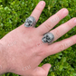 Men's Flower Skull Hip Hop Ring  customdiamjewel   