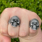 Men's Flower Skull Hip Hop Ring  customdiamjewel   