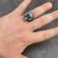 Men's Flower Skull Hip Hop Ring  customdiamjewel   