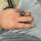 Men's Flower Skull Hip Hop Ring  customdiamjewel   