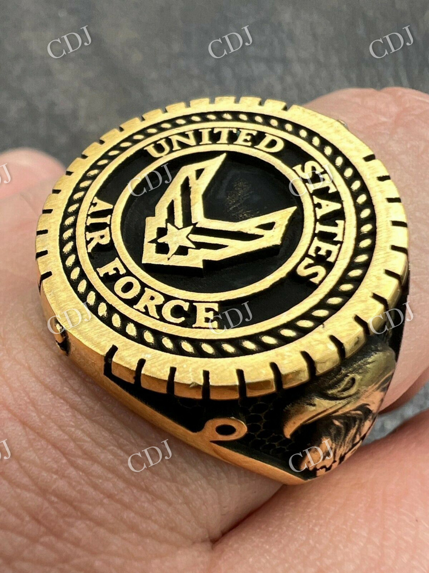 Hip Hip Plain Military Army Ring  customdiamjewel   