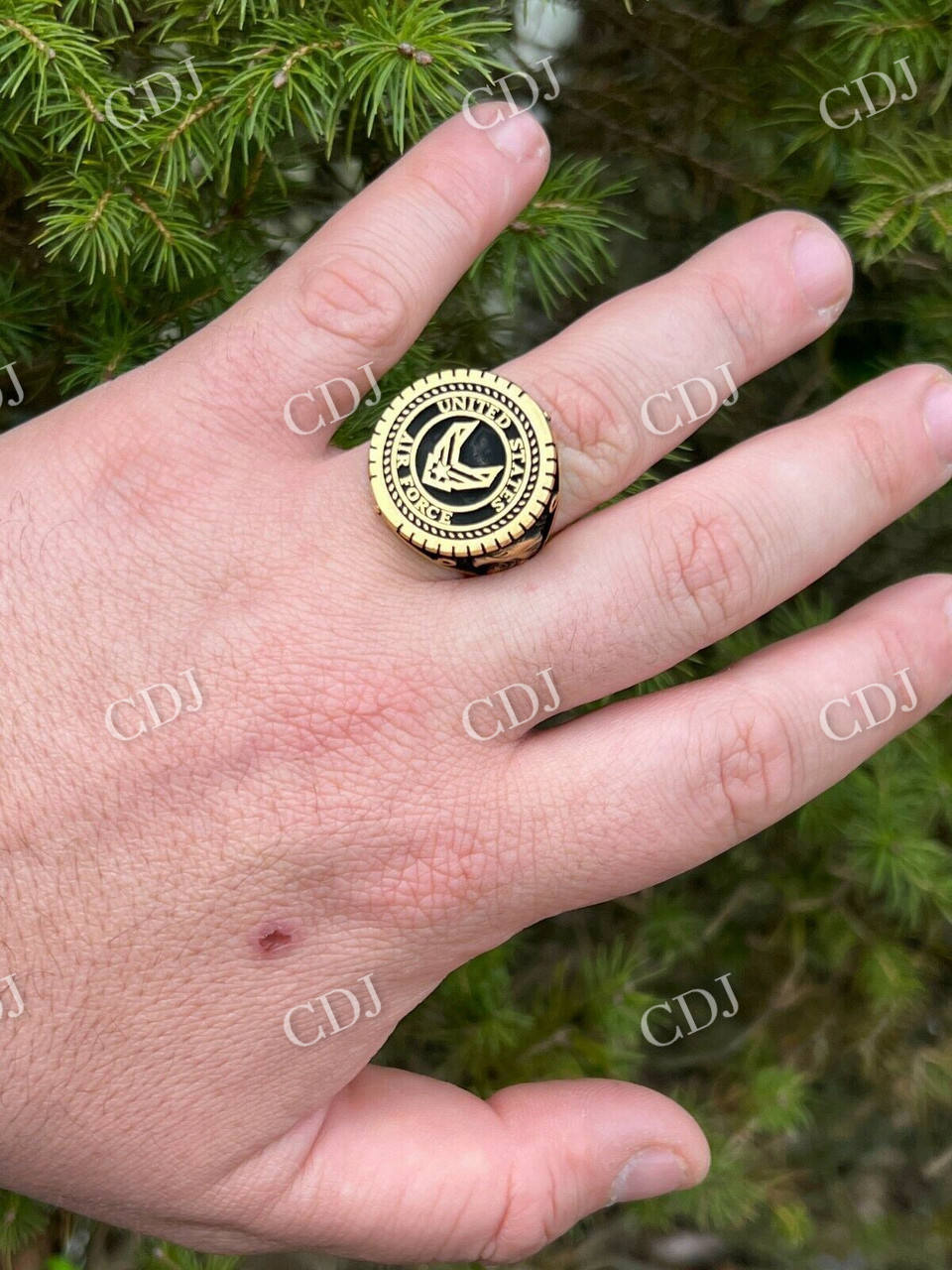 Hip Hip Plain Military Army Ring  customdiamjewel   