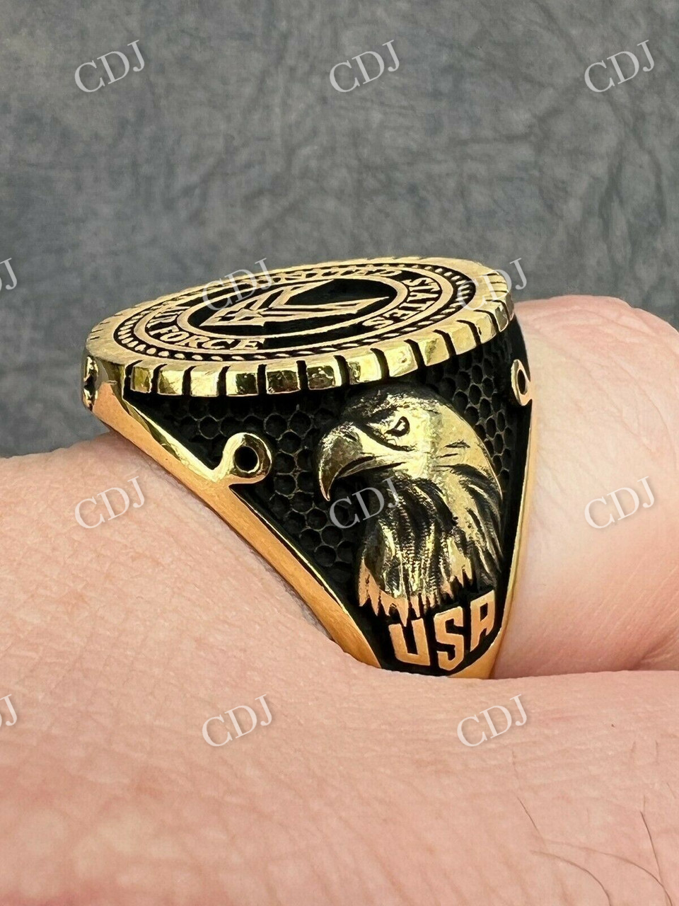 Hip Hip Plain Military Army Ring  customdiamjewel   