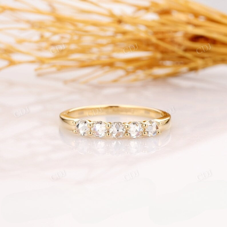 0.5CTW Round Rose Cut CVD Diamonds Wedding Band  customdiamjewel   