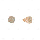 Simple Design Round Shape Diamond Regular Wear Earrings hip hop jewelry CustomDiamJewel