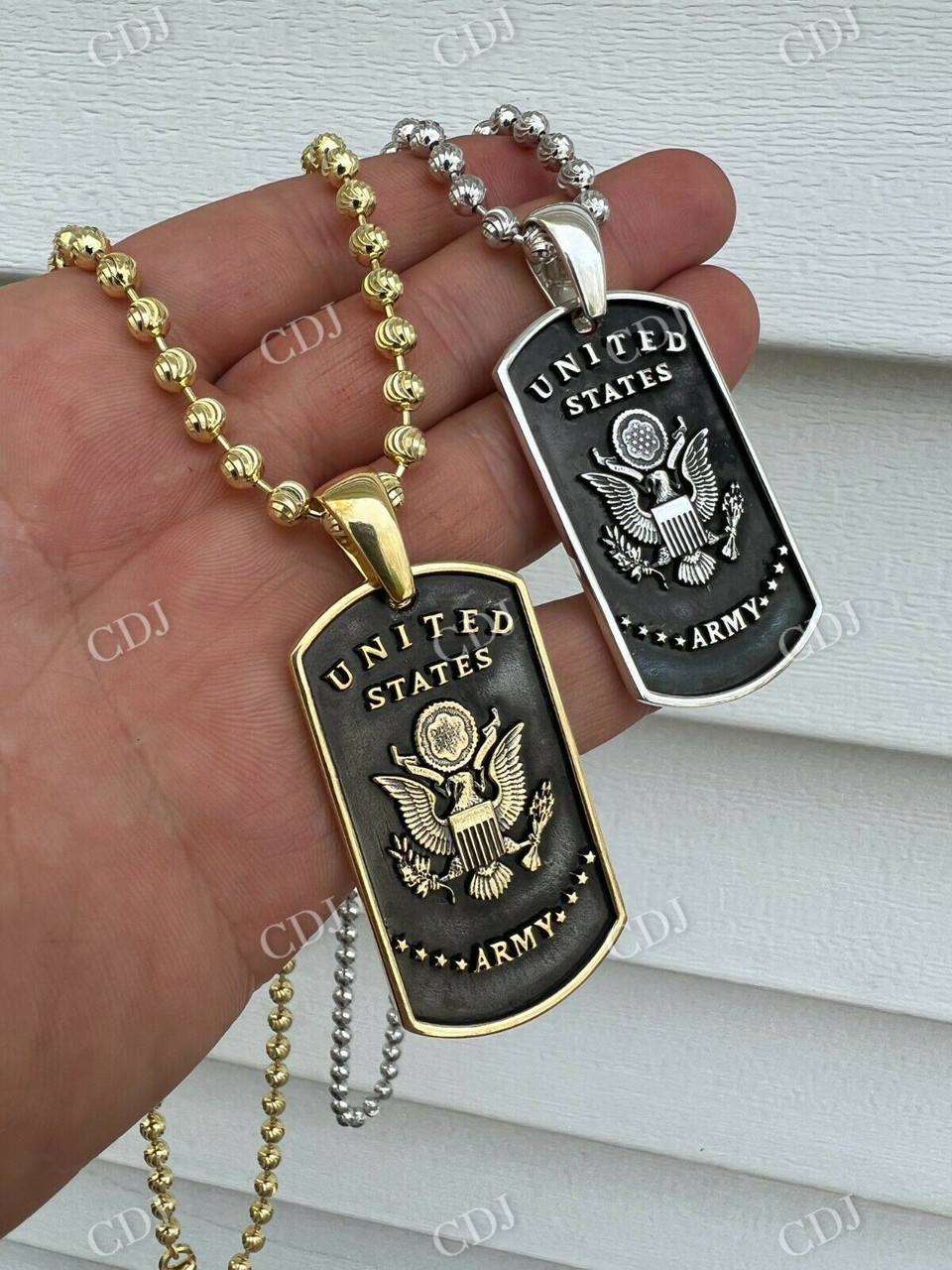 Army Armed Forces Military Soldier Dog Tag Pendant  customdiamjewel   