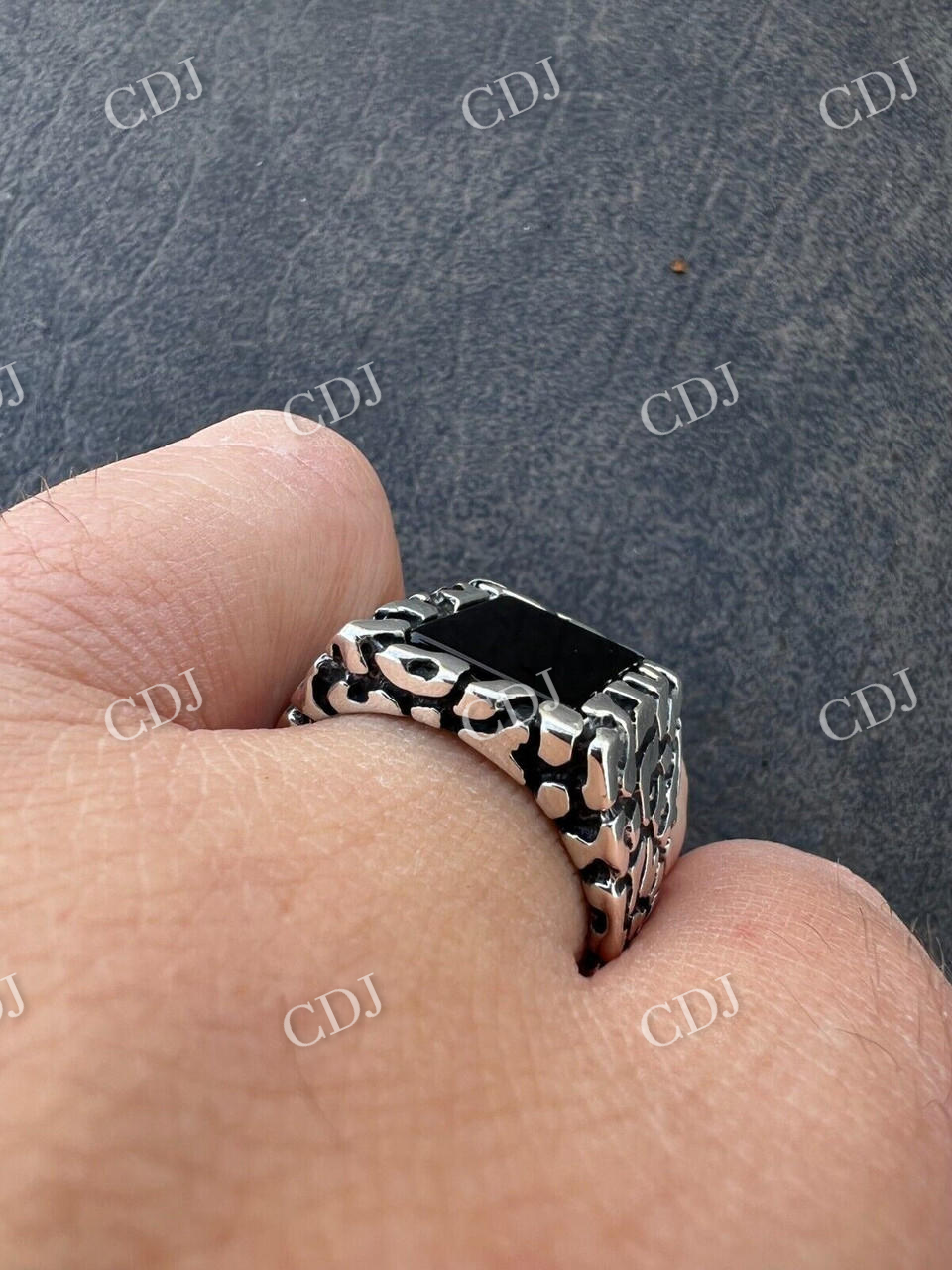 Black Onyx Hip Hop Men's Ring  customdiamjewel   