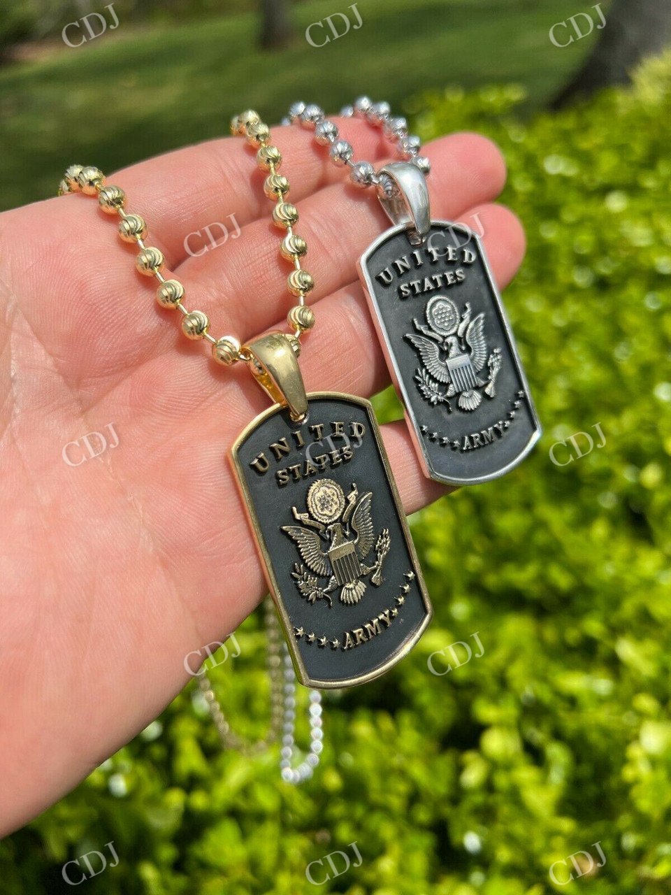 Army Armed Forces Military Soldier Dog Tag Pendant  customdiamjewel   