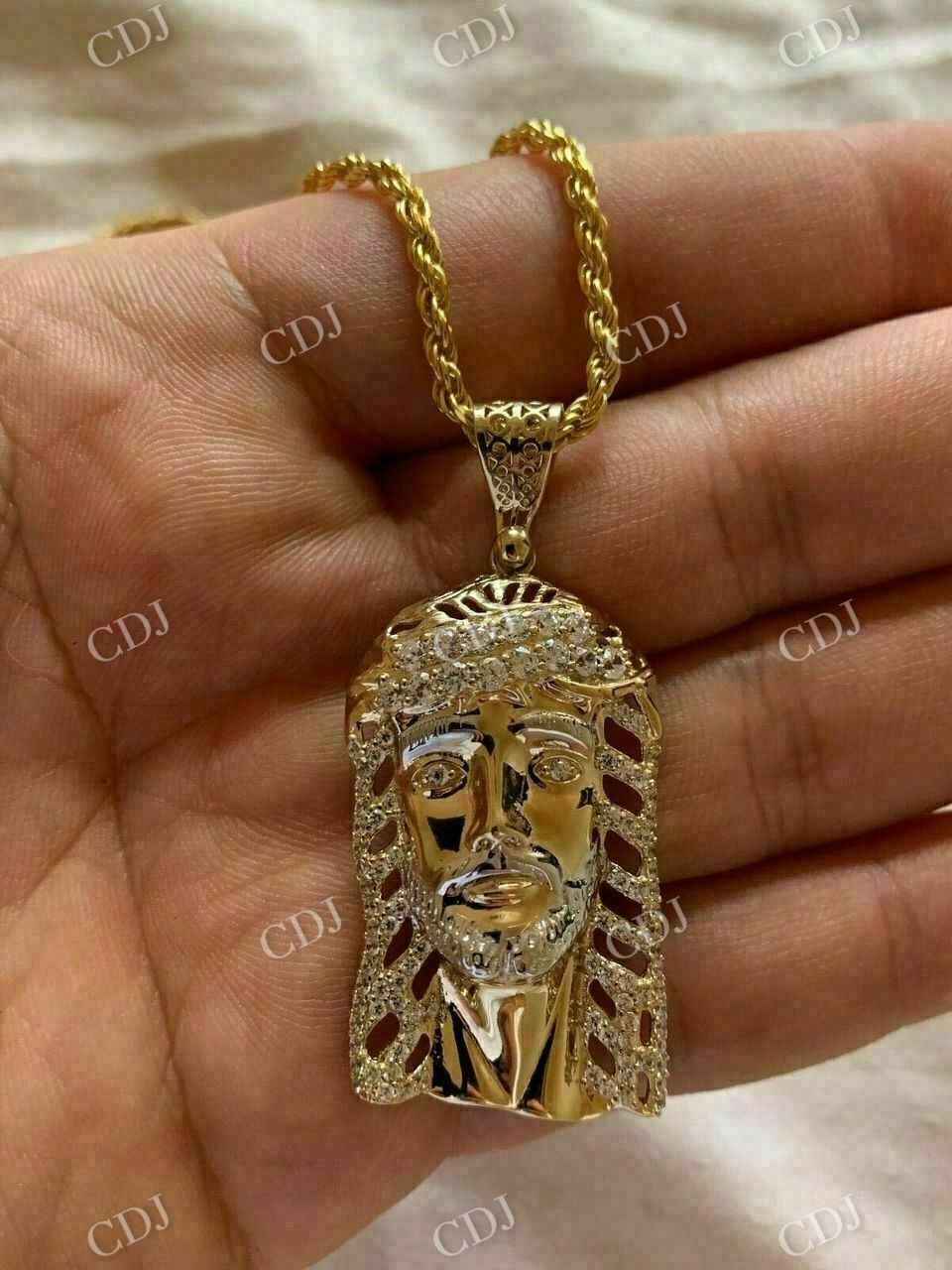 Jesus Piece Hip Hop Diamond Pendant  customdiamjewel   