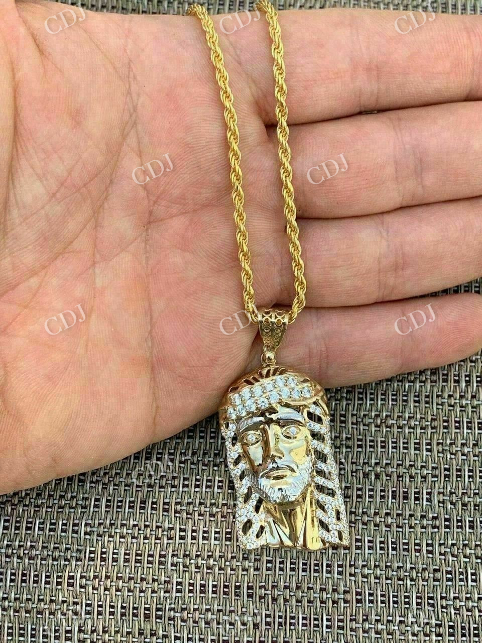 Jesus Piece Hip Hop Diamond Pendant  customdiamjewel   