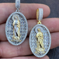 Virgin Mary Iced Diamond Pendant  customdiamjewel   