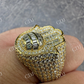 Baguette Cut Hip Hop Hamsa Ring For Him  customdiamjewel   