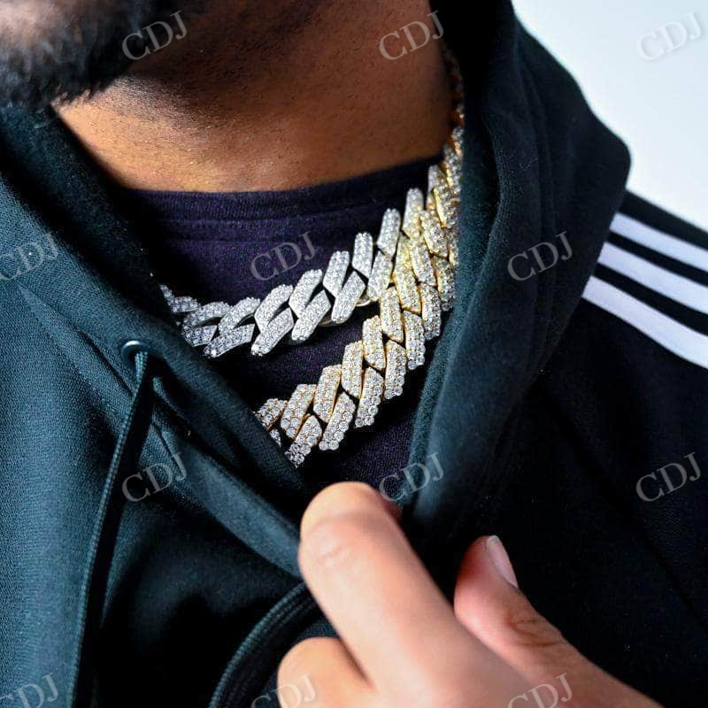 Diamond Cuban Link Chain Necklace For Men  customdiamjewel   