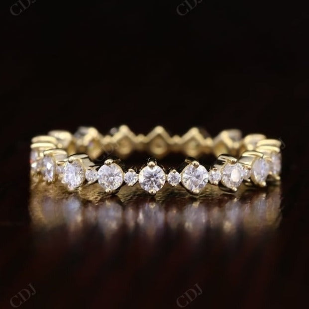 0.72CTW Full Eternity Round Cut Lab Grown Diamond Anniversary Band  customdiamjewel 10KT Yellow Gold VVS-EF