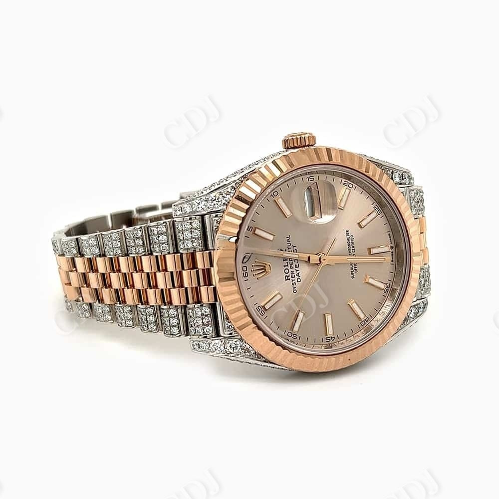 Rolex Custom Diamond Two Tone Luxury Watch  customdiamjewel   