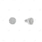 Round Shape Moissanite Diamond Pushback Earrings hip hop jewelry CustomDiamJewel