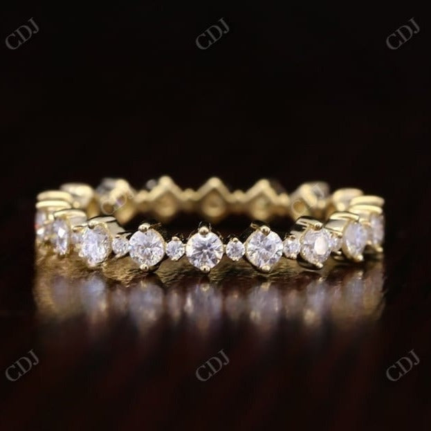 Full Eternity Round Diamond Wedding Band Women  customdiamjewel   