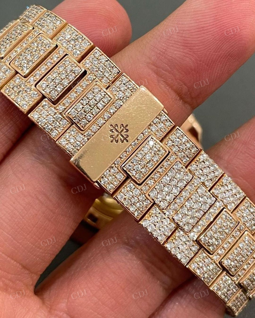 Patek Philippe Iced Out Diamond Custom Watch  customdiamjewel   