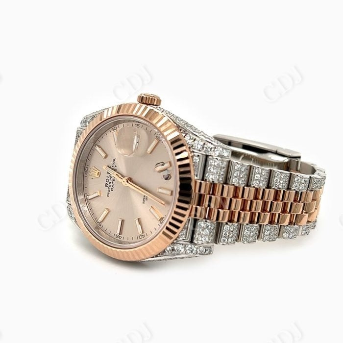 Rolex Custom Diamond Two Tone Luxury Watch  customdiamjewel   