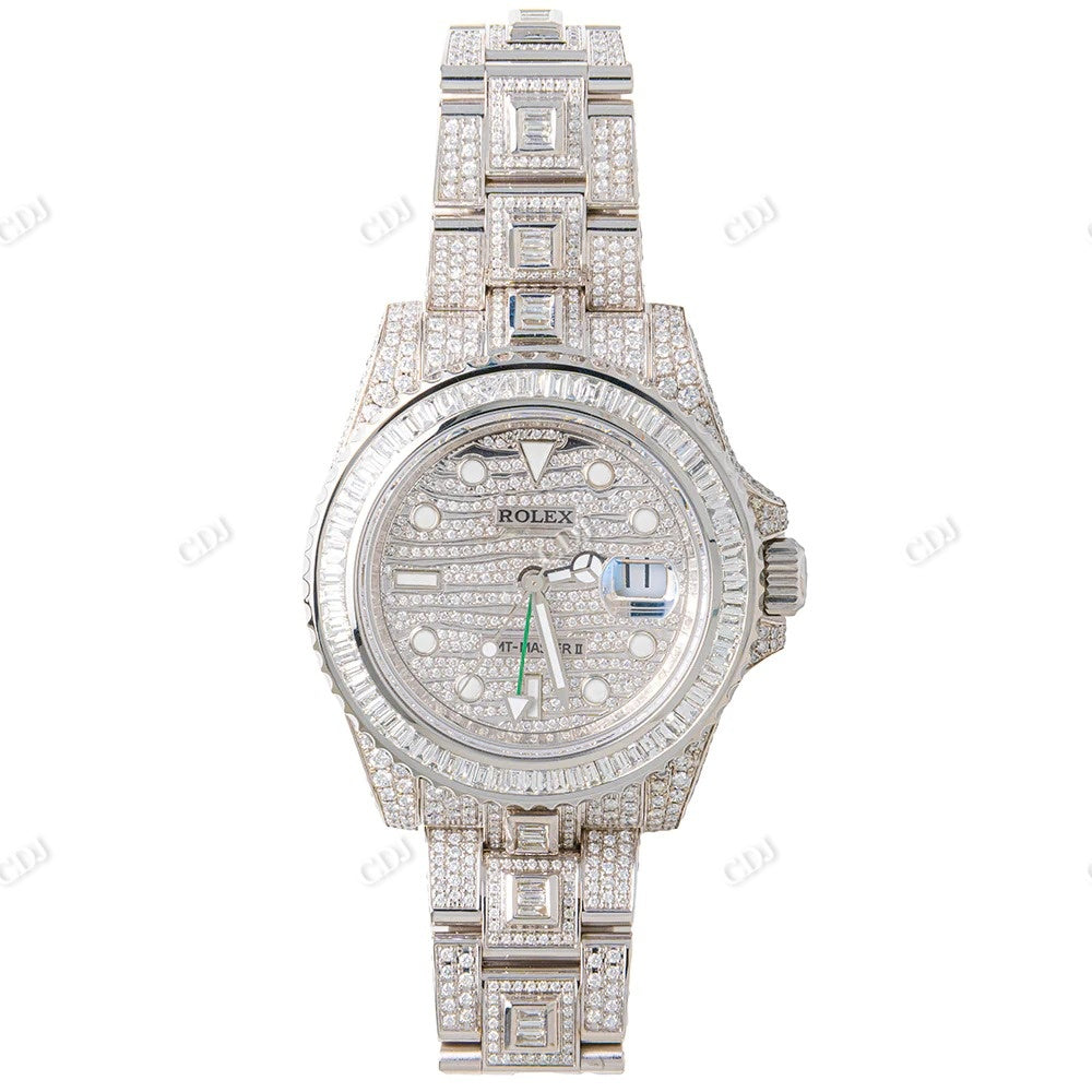 Rolex Moissanite Hip Hop Watch  customdiamjewel   