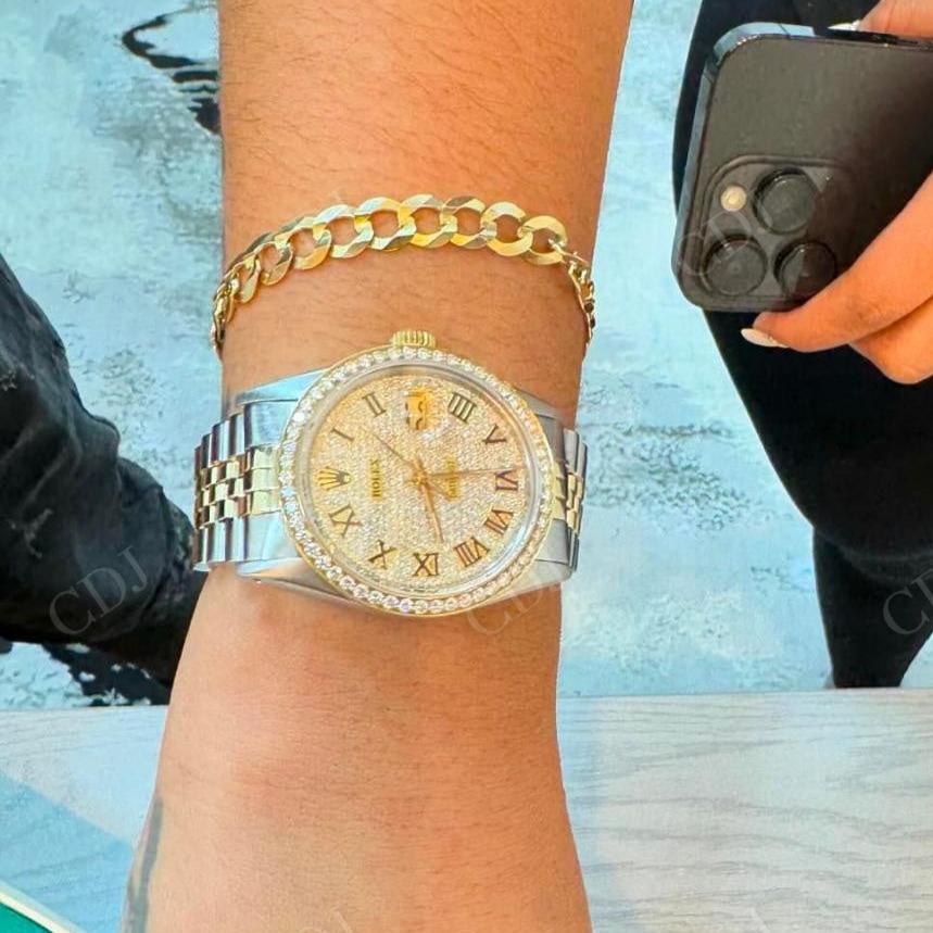 Iced Out Dial Hip Hop Watch set for Women hip hop jewelry CustomDiamJewel   